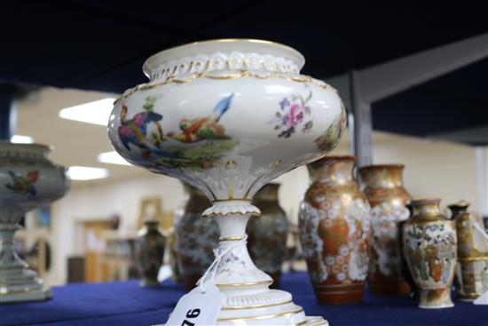 A Royal Worcester vase, painted with pheasants pattern 1004 height 18cm